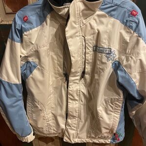 Spyder  Blue and White Puffer Jacket